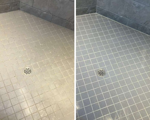 Shower Restored by Our Tile and Grout Cleaners in Fuquay-Varina, NC