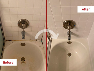 Shower Before and After Caulking Services in Auburn, NC