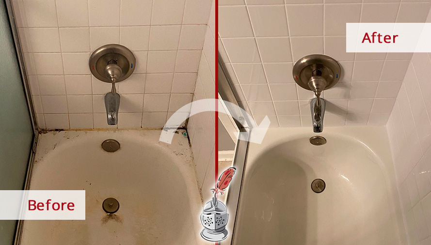 Shower Before and After Caulking Services in Auburn, NC