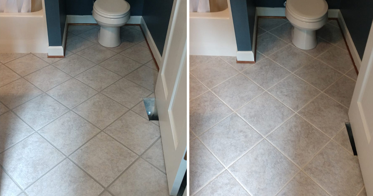 Ceramic Tile Bathroom in Raleigh Receives Our TopNotch Grout Recoloring Services