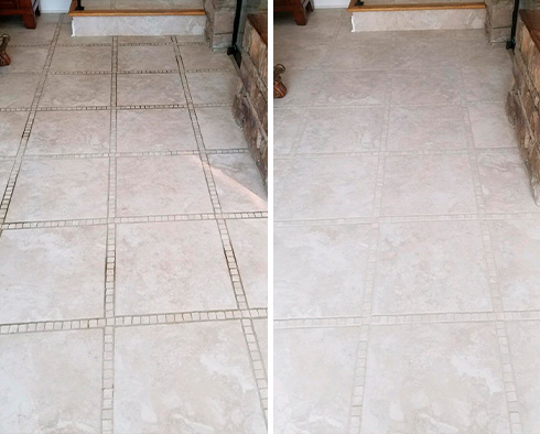 Floor Restored by Our Tile and Grout Cleaners in Raleigh, NC