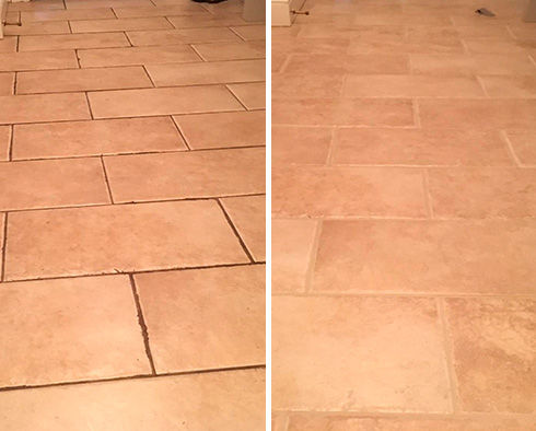 Floor Restored by Our Tile and Grout Cleaners in Raleigh, NC