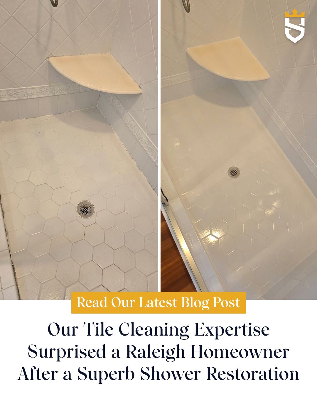 Our Tile Cleaning Expertise Surprised a Raleigh Homeowner After a Superb Shower Restoration
