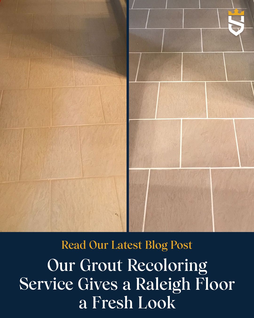Our Grout Recoloring Service Gives a Raleigh Floor a Fresh Look