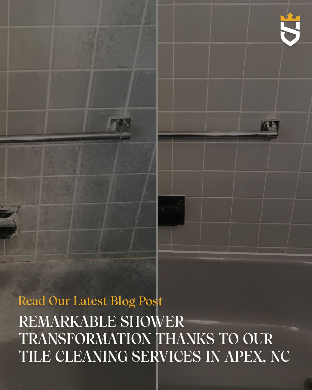 Remarkable Shower Transformation Thanks to Our Tile Cleaning Services in Apex, NC