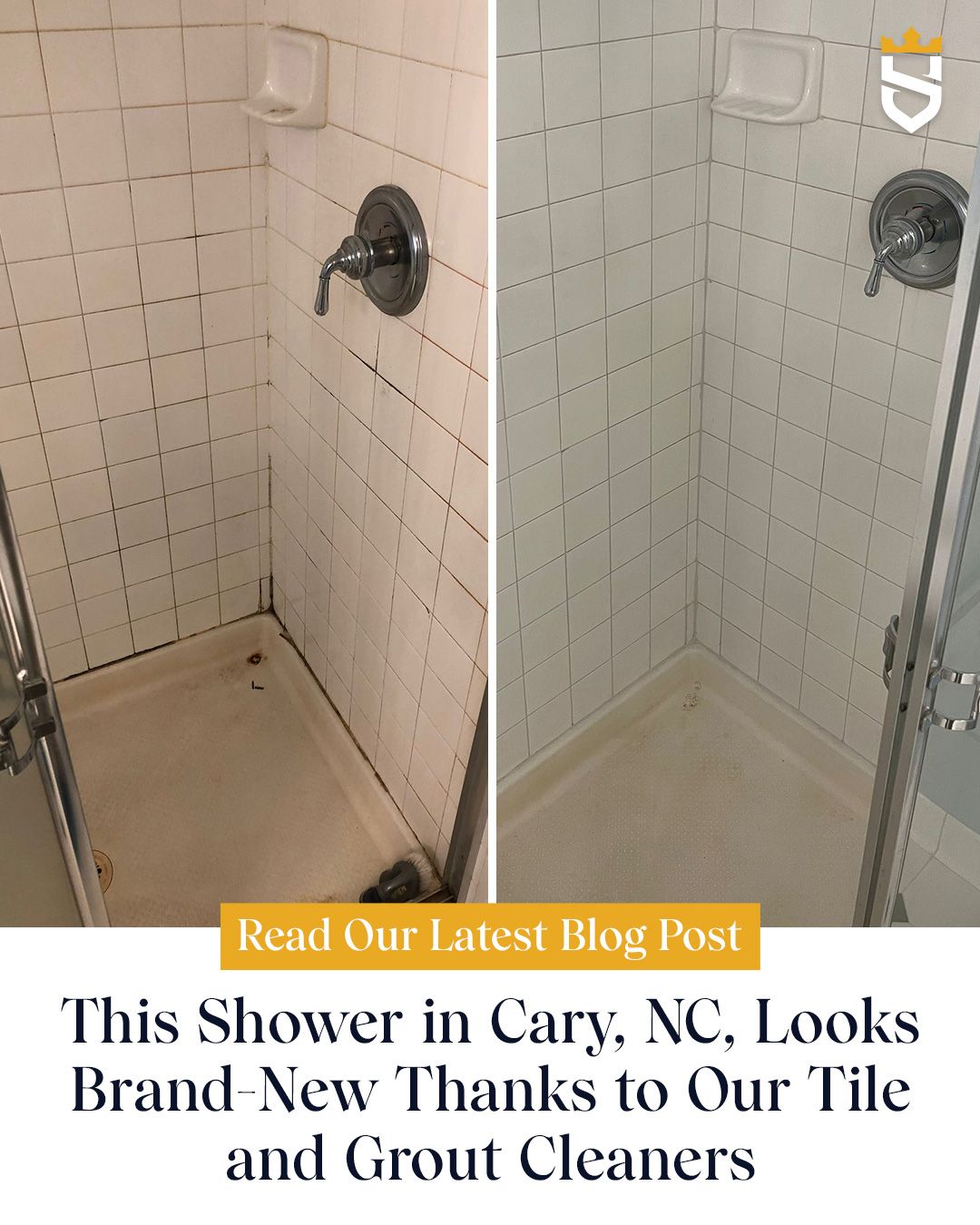 This Shower in Cary, NC, Looks Brand-New Thanks to Our Tile and Grout Cleaners