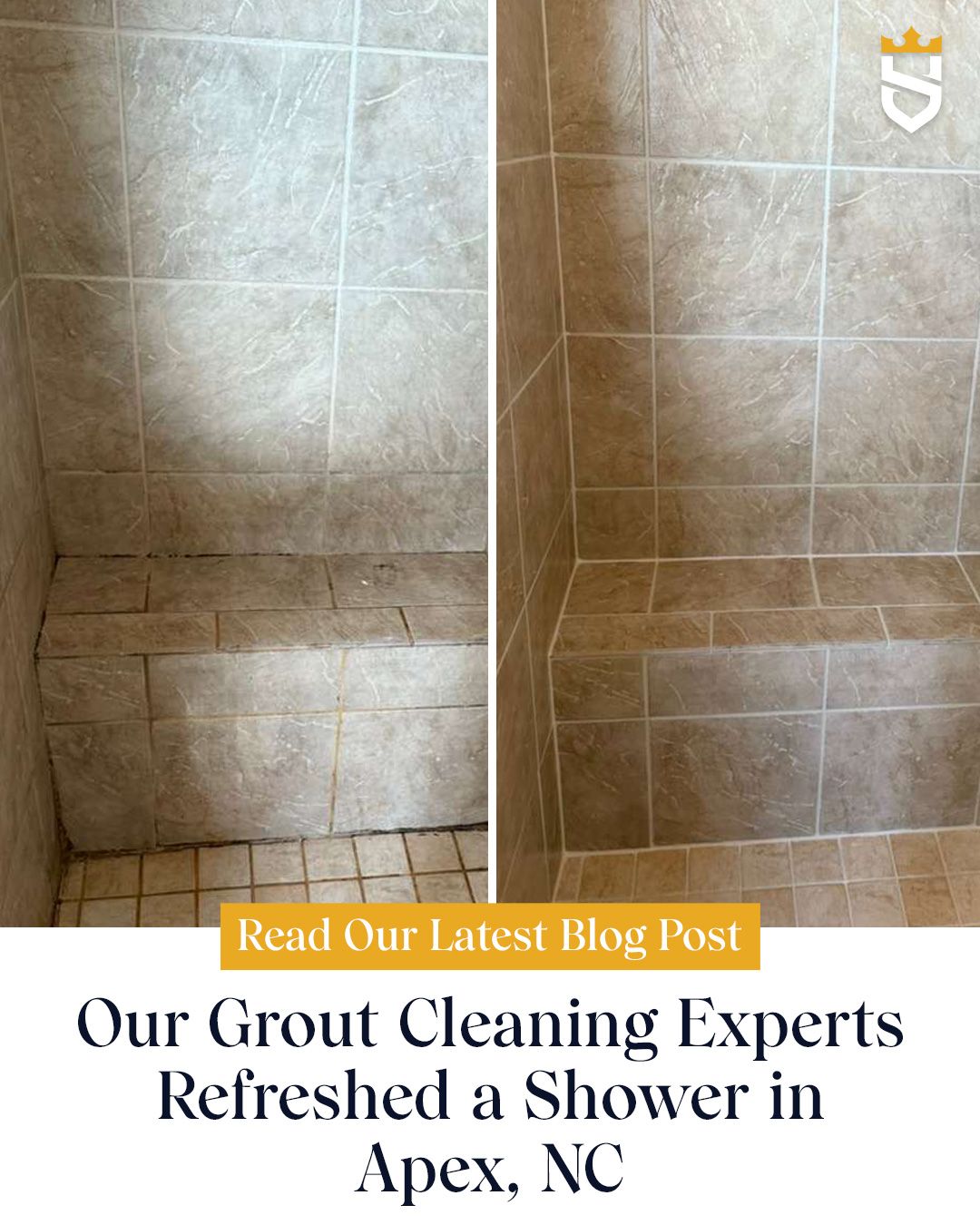 Our Grout Cleaning Experts Refreshed a Shower in Apex, NC